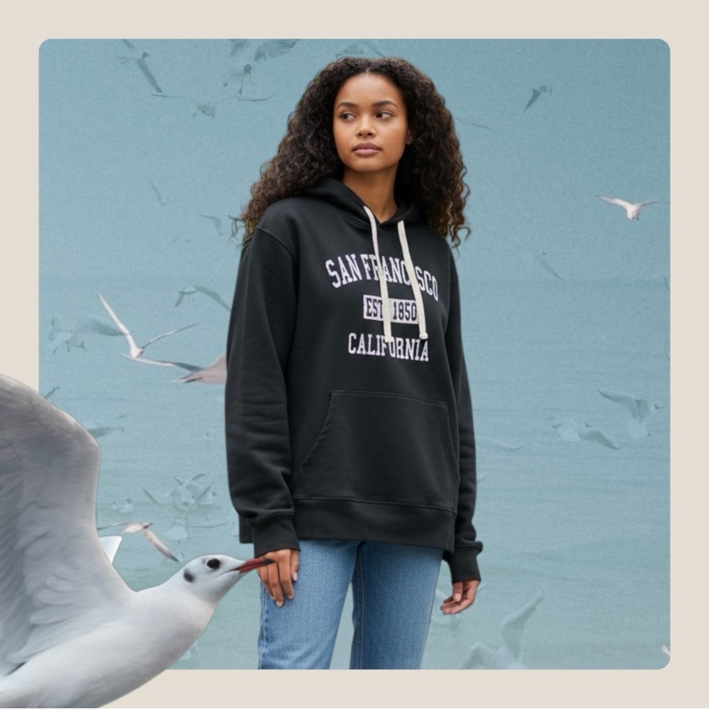 San Francisco California Women's Black Hoodie new with tags - Picture 6 of 14